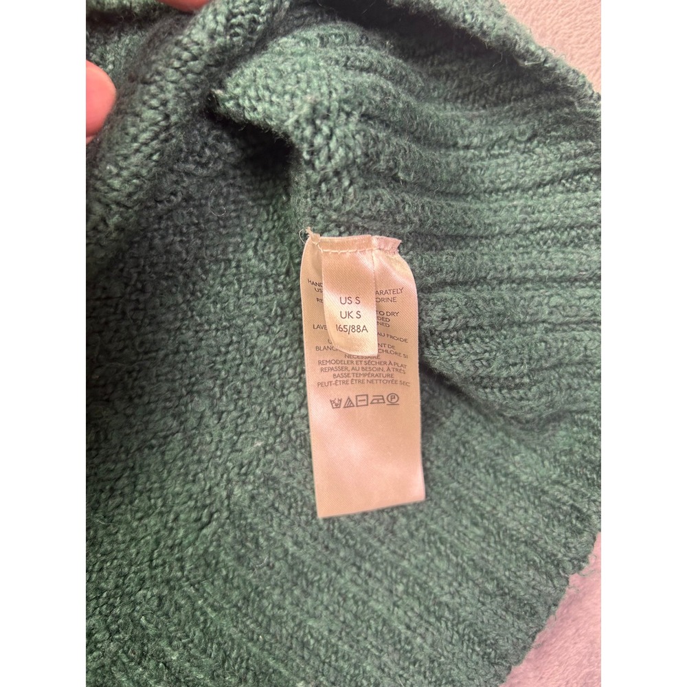 Free People Brookside V-Neck Oversized Sweater Emerald Green Womens‎ Small - Picture 4 of 5